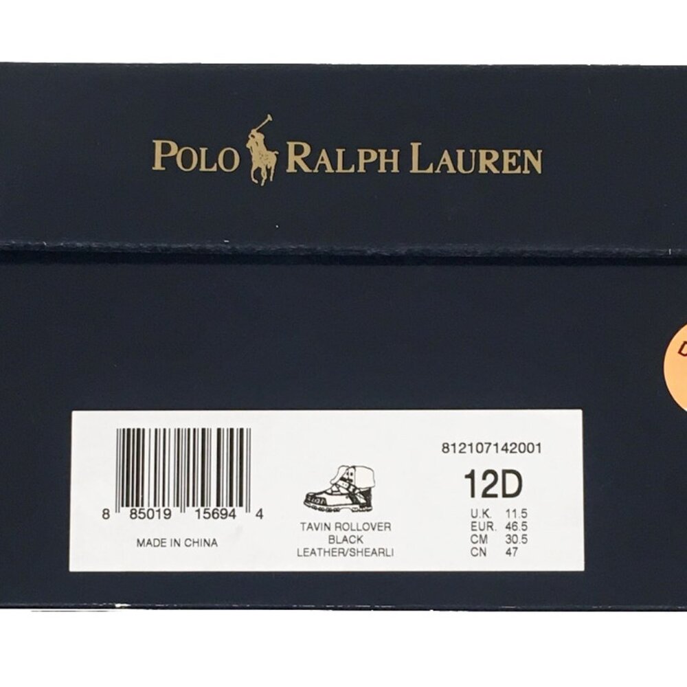NEW Vintage Polo Ralph Lauren Tavin Rollover Boots! Black Shearling Lined - Picture 5 of 5